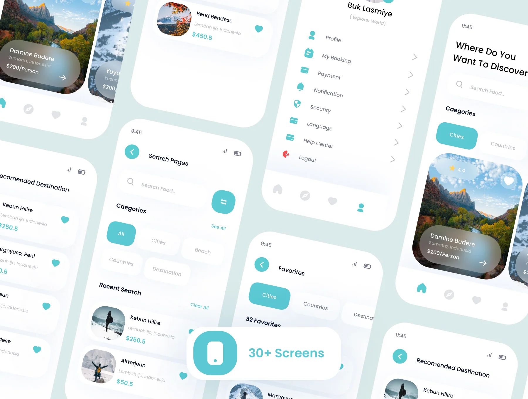 Arjuno Travel Tour App UI Kit 3
