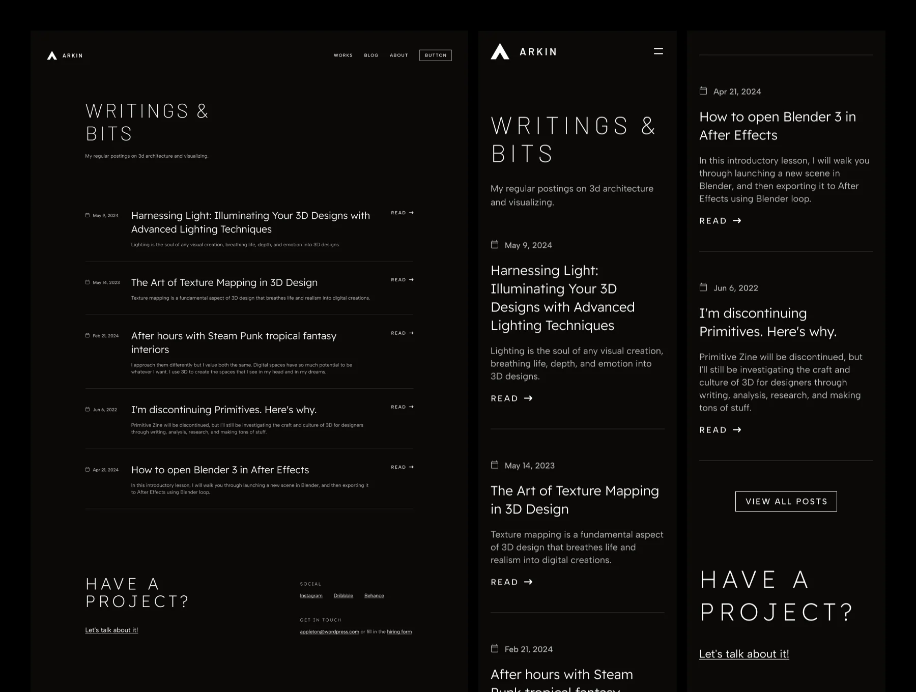 ARKIN — Portfolio Template 4