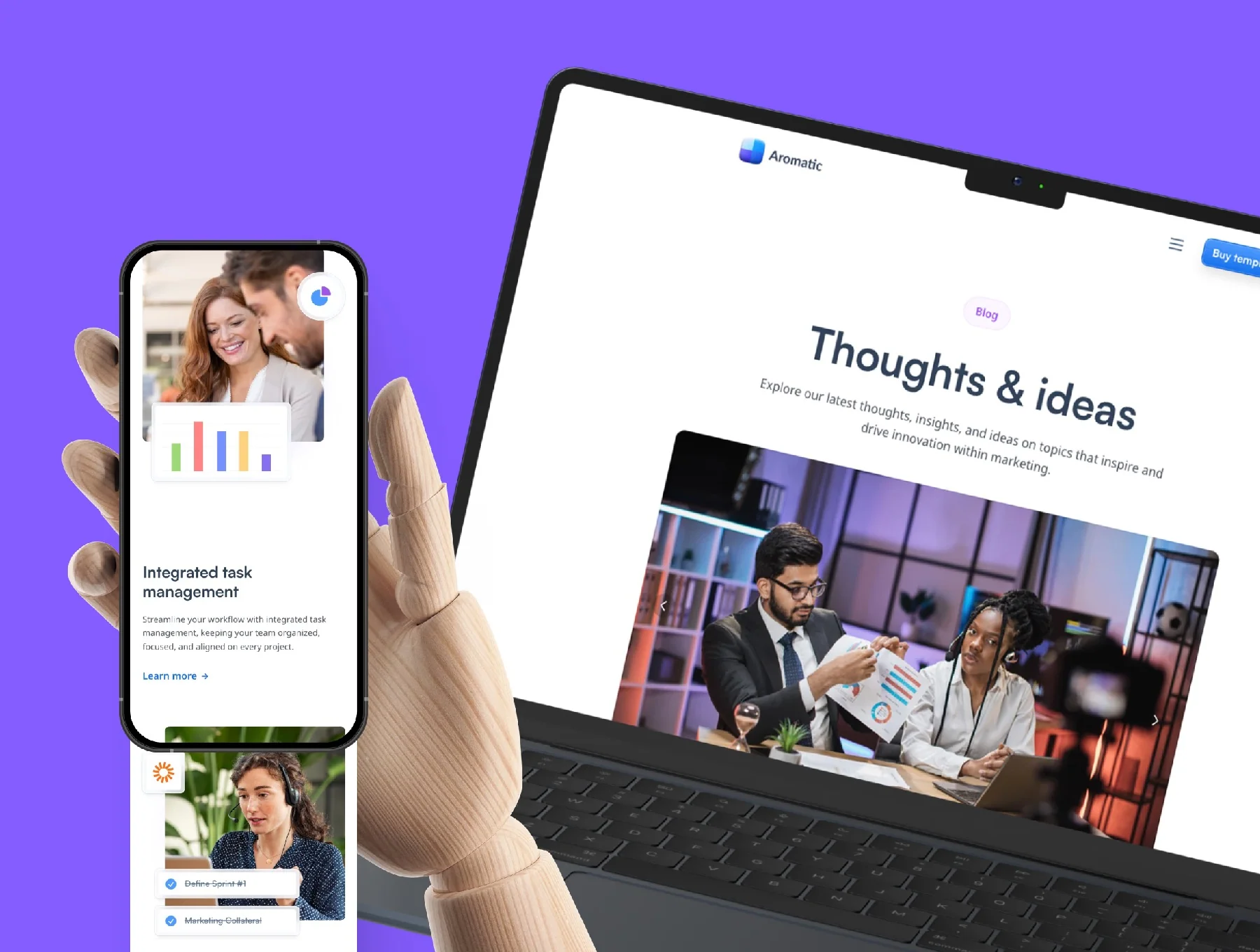 Aromatic — SaaS Marketing Startup Framer Template 3