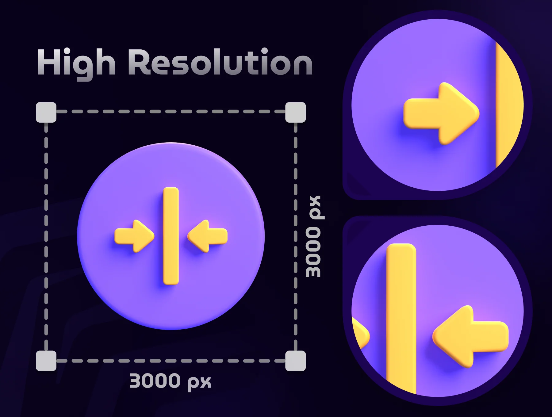 Arrow 3D Icon Set 4