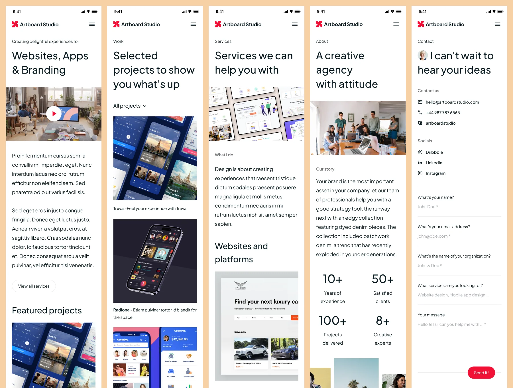 Artboard Studio - Premium Design Agency Template with Figma + Bootstrap 7