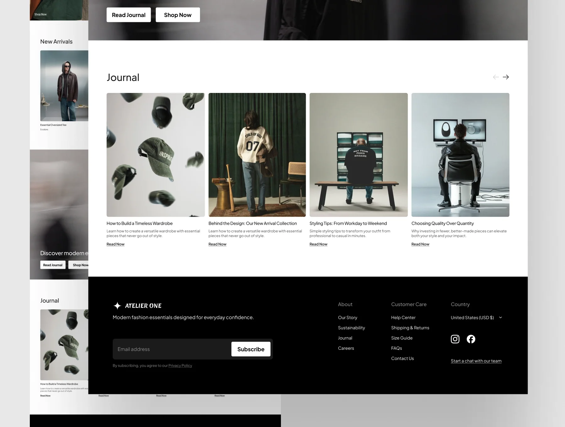 Artelier One - Premium Minimal Fashion Ecommerce UI Kit 3