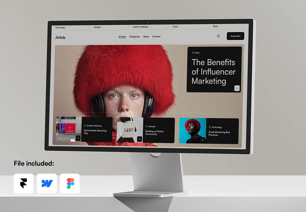 Article - Webflow and Framer Template