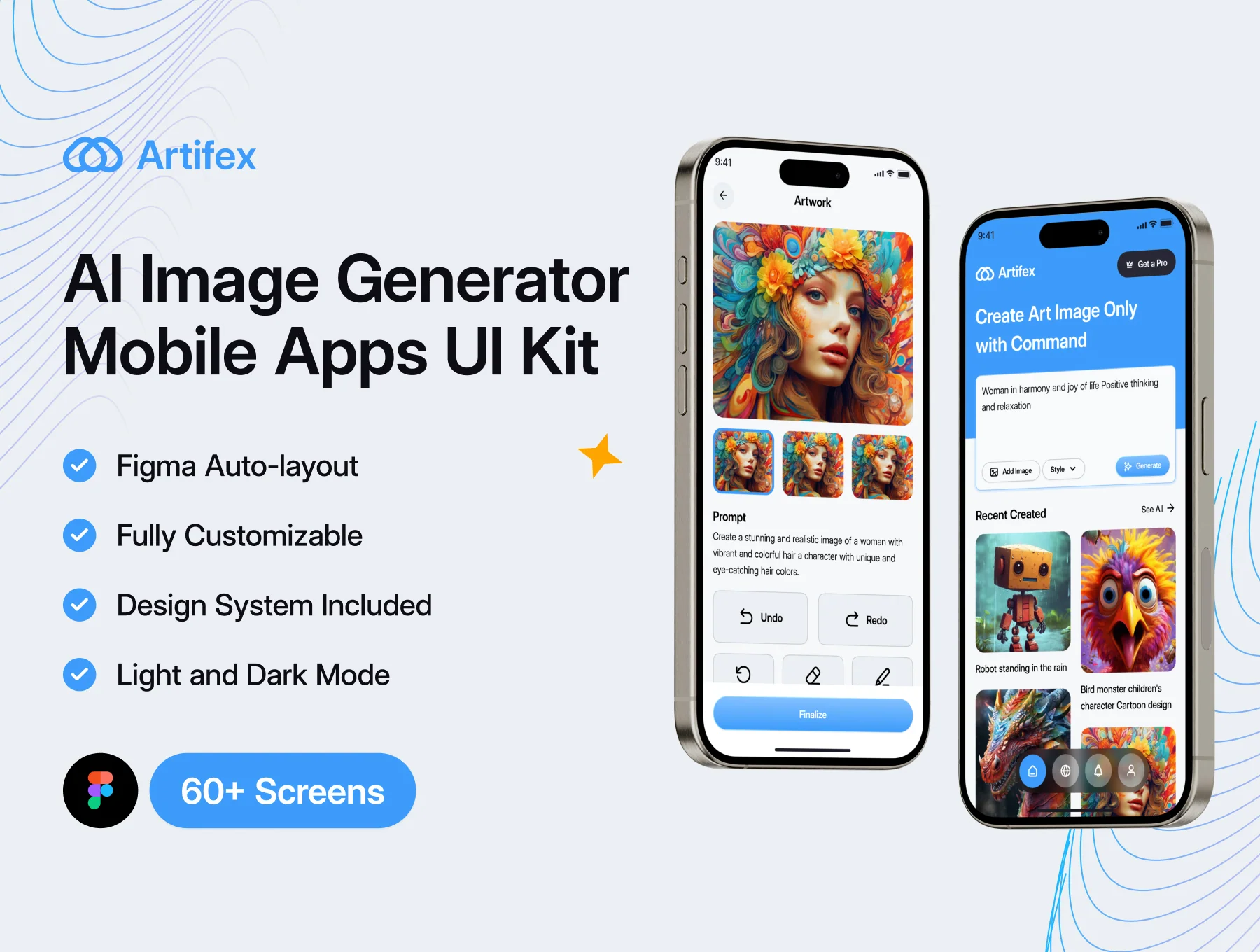 Artifex - AI Image Generator Mobile Apps UI Kit