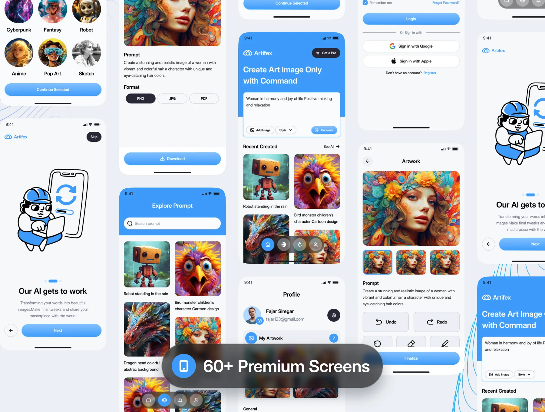 Artifex - AI Image Generator Mobile Apps UI Kit 3