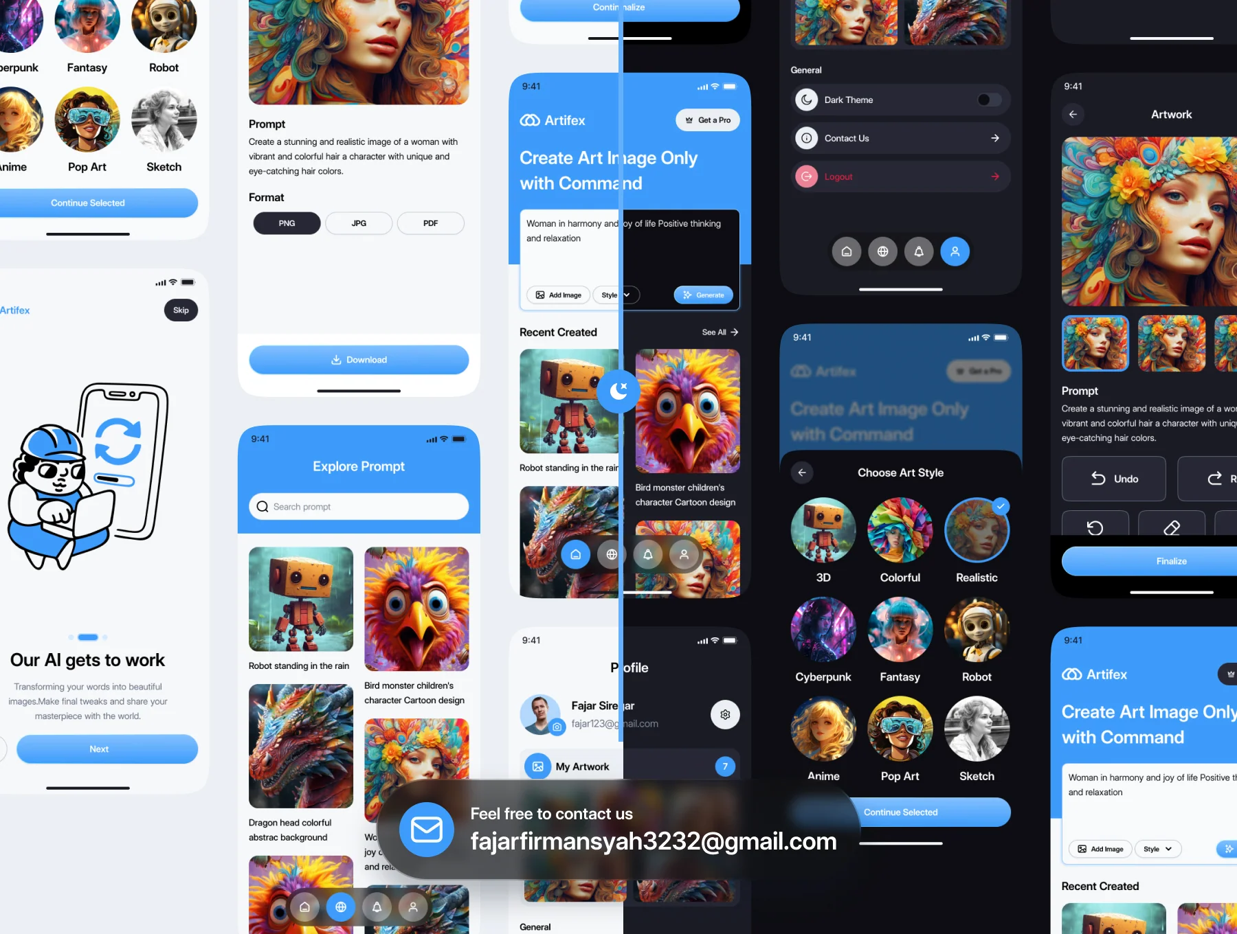 Artifex - AI Image Generator Mobile Apps UI Kit 6
