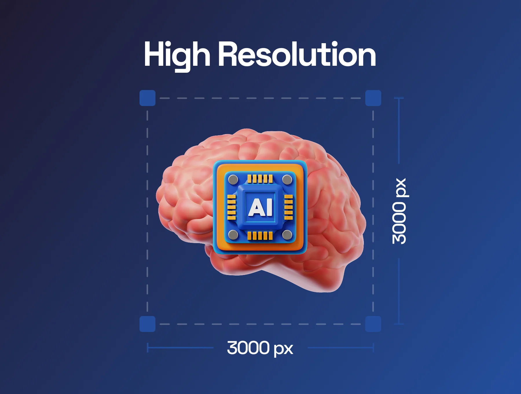 Artifical Intelligence 3D Icon 4