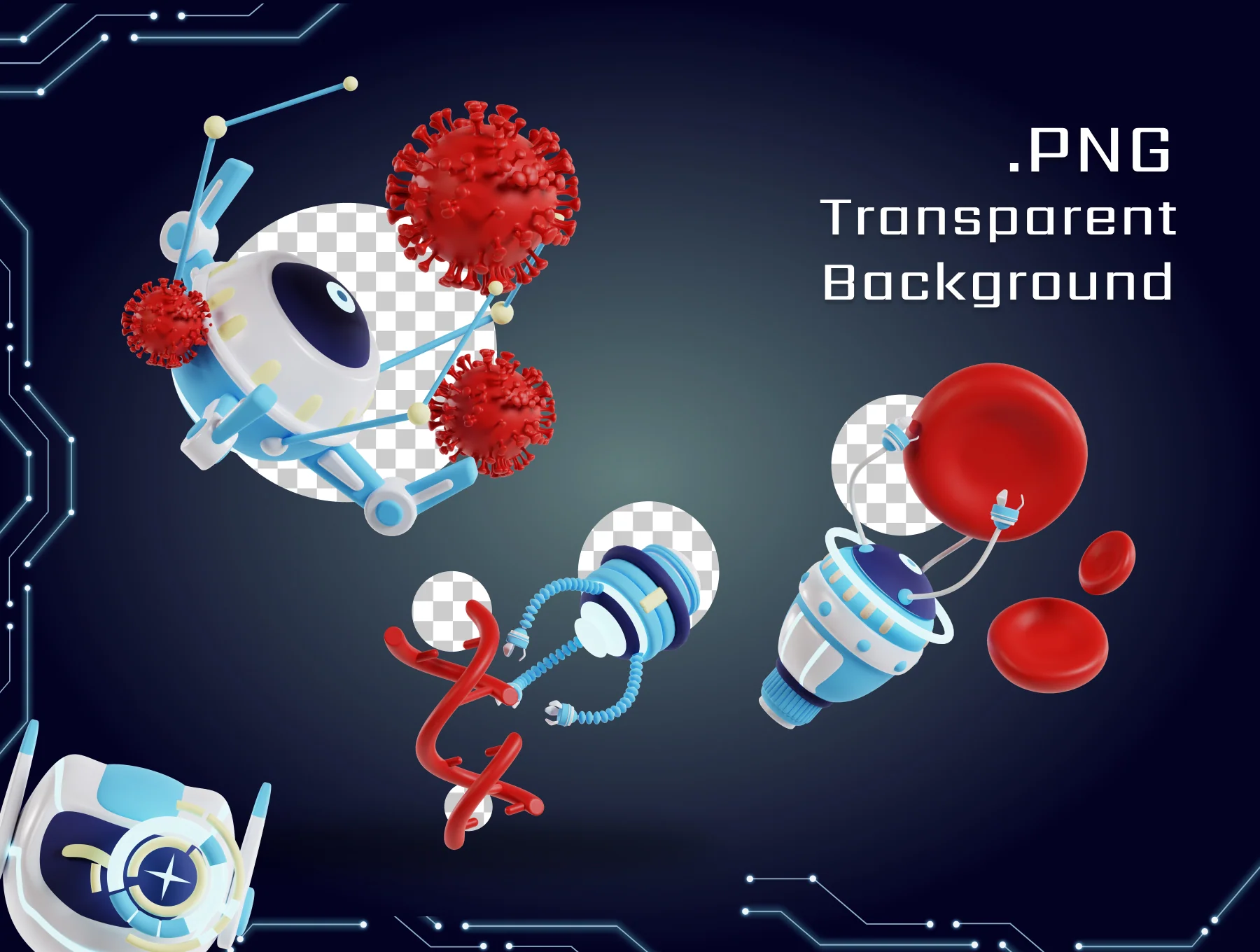 Artificial Intelligence 3D Icon Pack 4