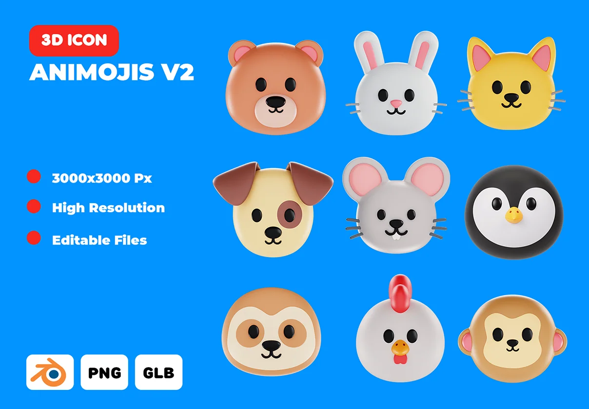 Animojis 3D Icon Pack
