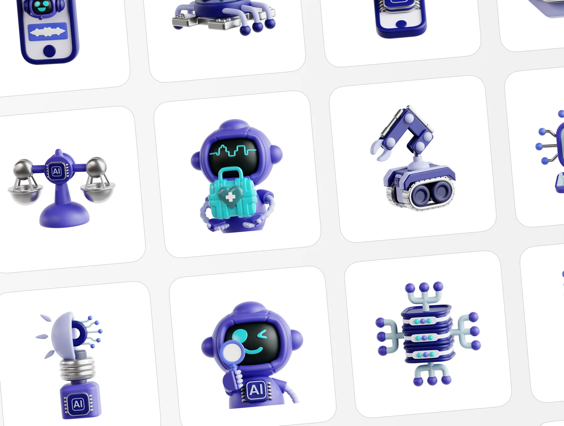 Artificial Intelligence Essential 3D Illustration 5
