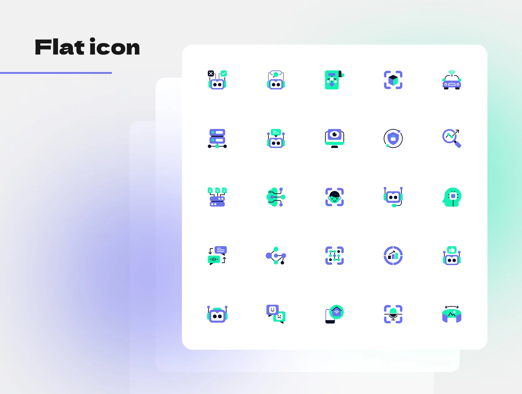 Artificial intelligence Icons Set 3
