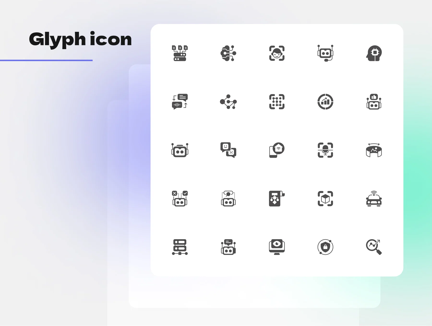 Artificial intelligence Icons Set 5