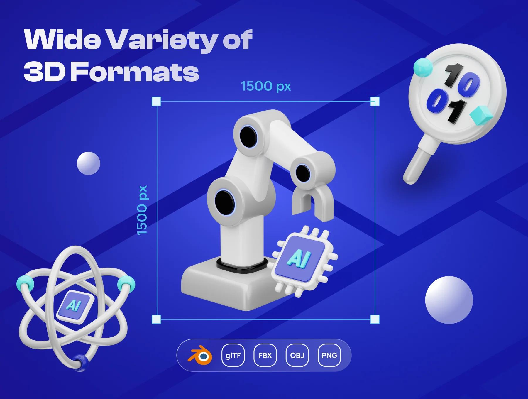 Artificially - Artificial Intelligence 3D Icon Set 4