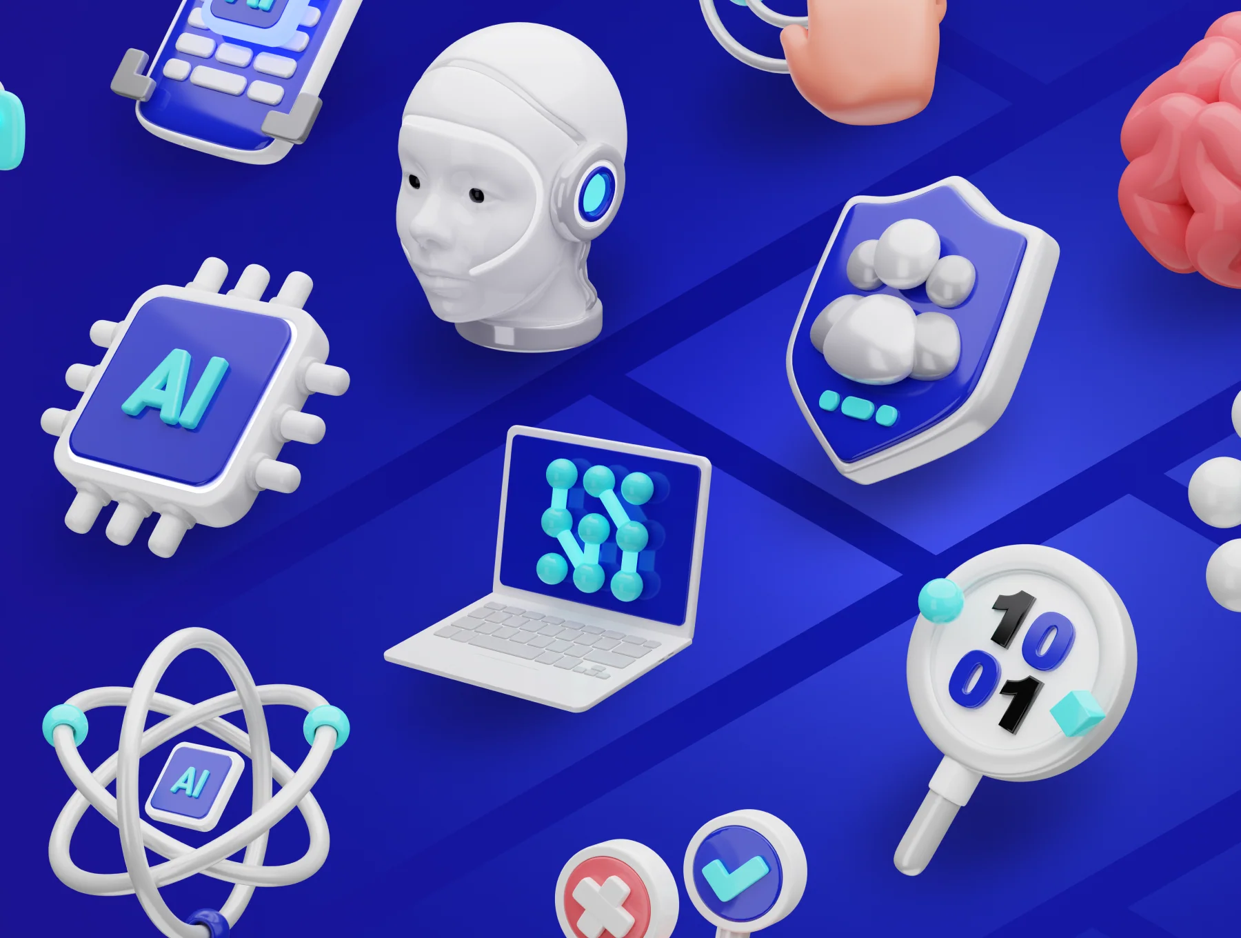 Artificially - Artificial Intelligence 3D Icon Set 8