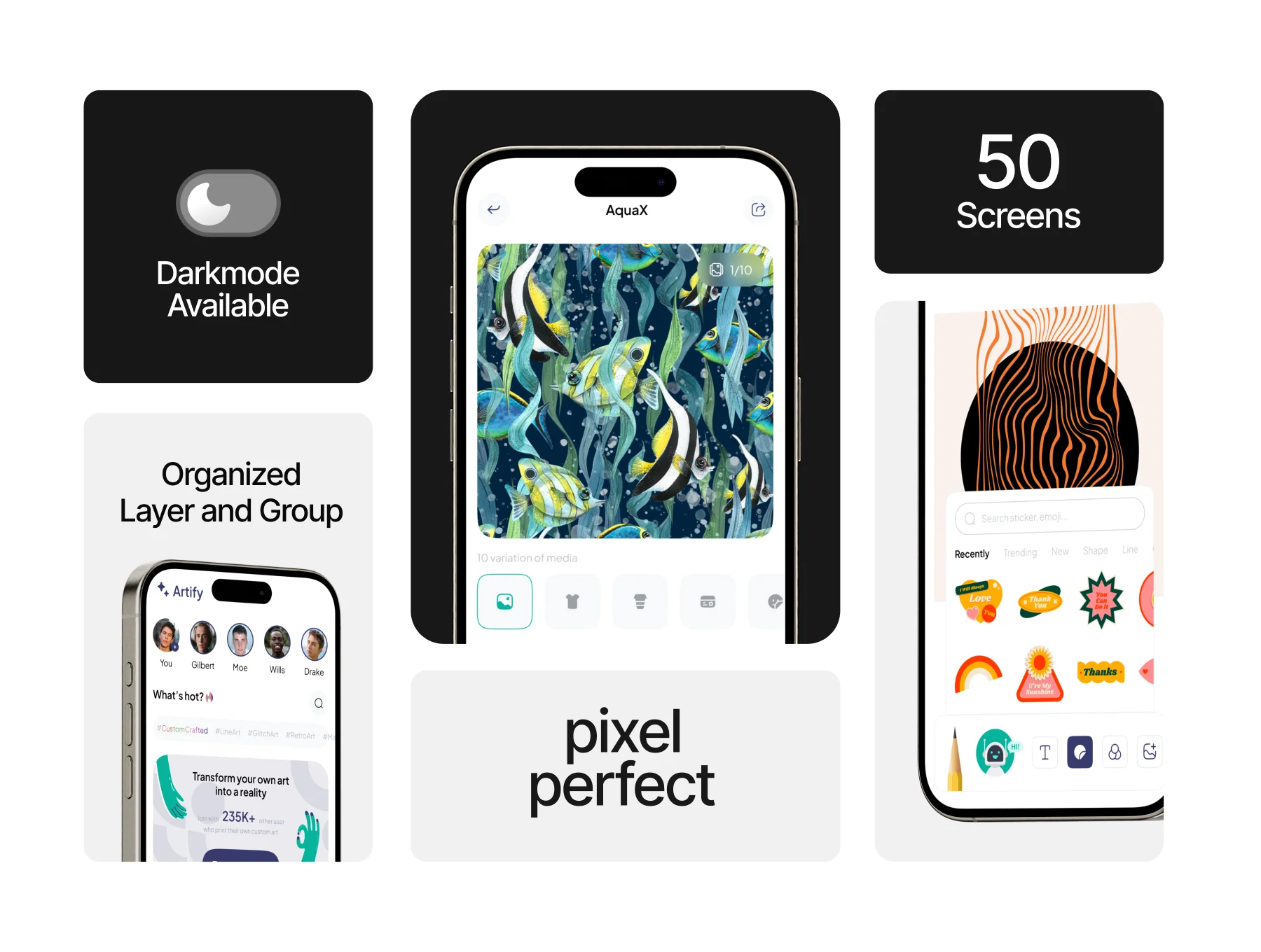Artifyy - Print on Demand Mobile UI KIT 2