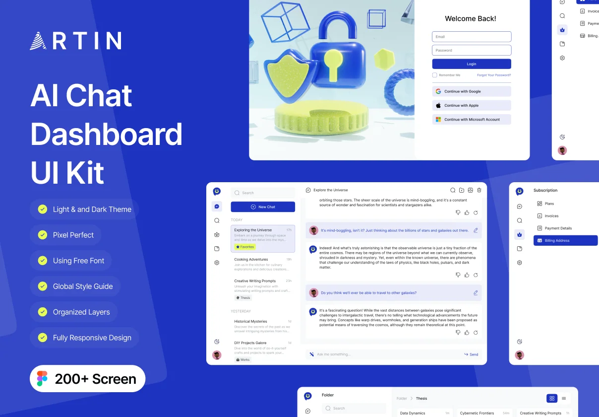 Artin - AI Chat Dashboard UI Kit
