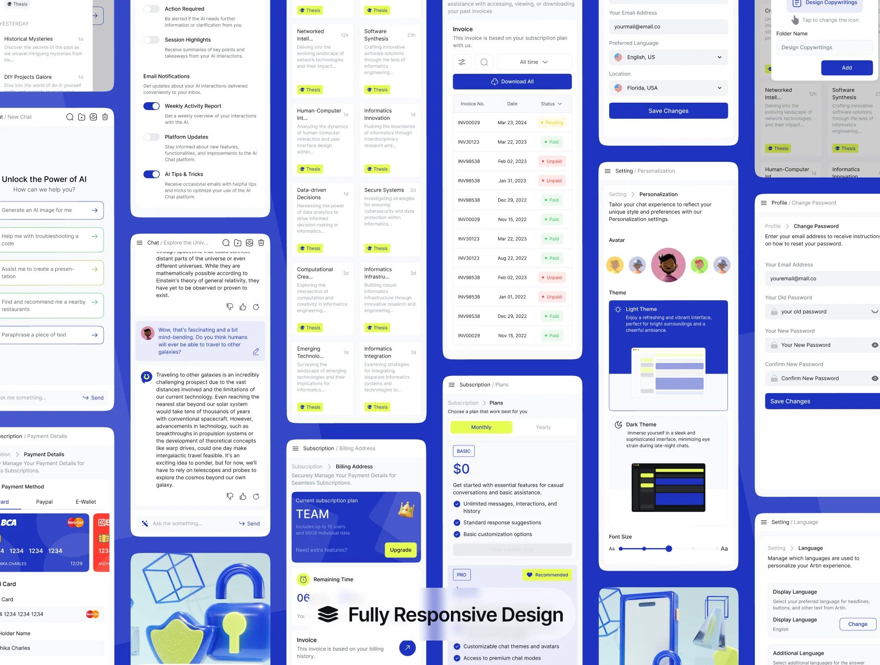 Artin - AI Chat Dashboard UI Kit 6