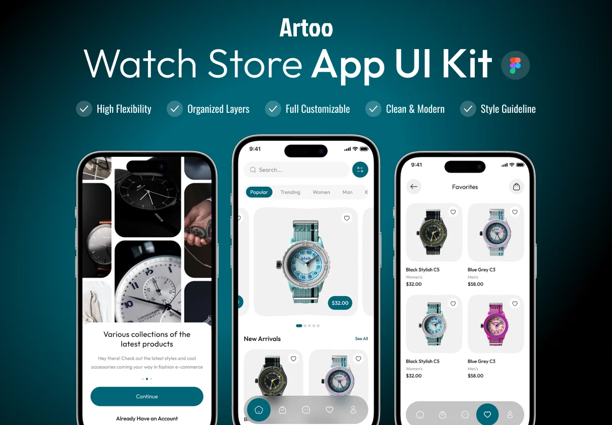 Artoo - Watch Shop App UI Kit