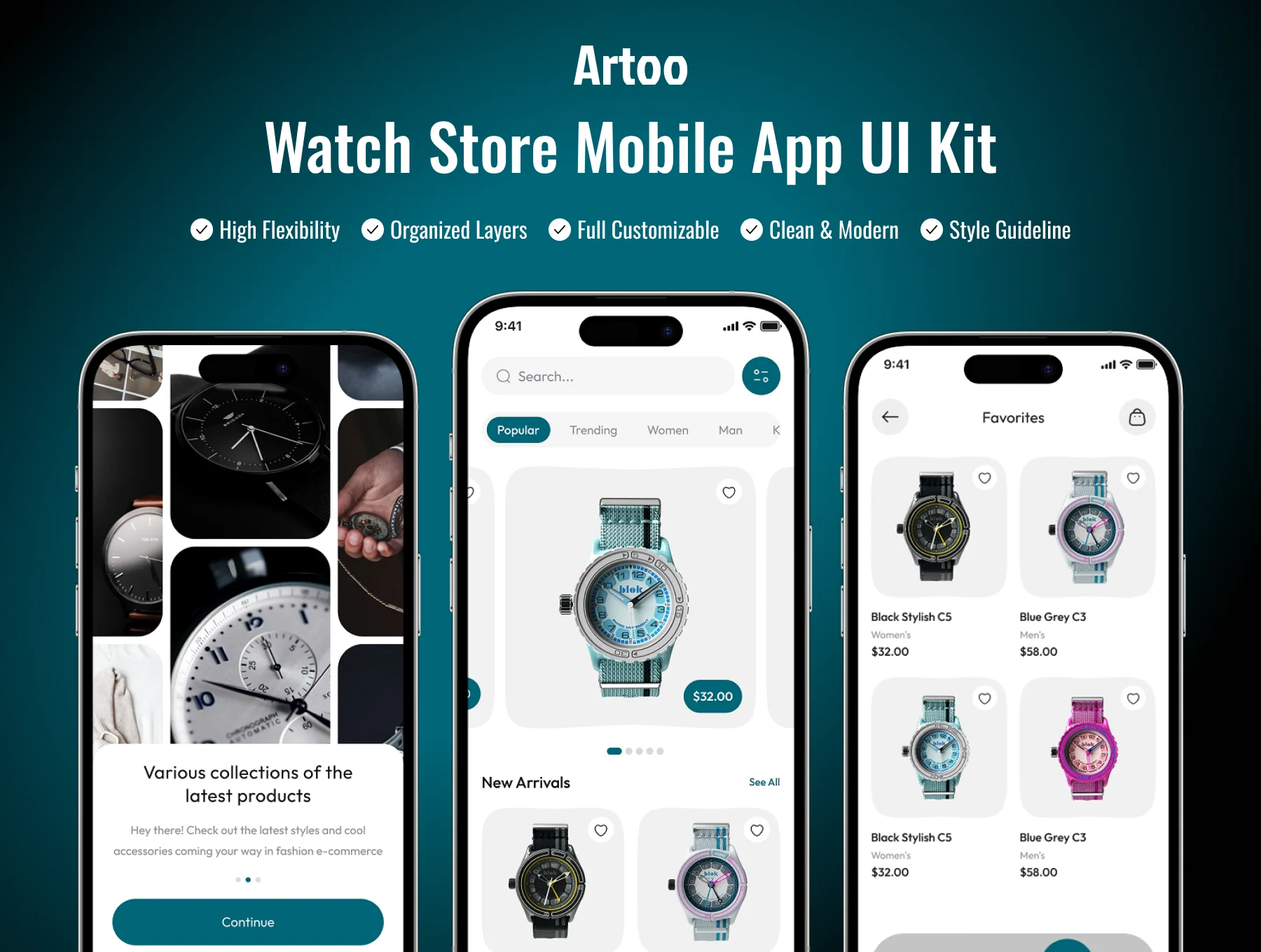 Artoo - Watch Shop App UI Kit