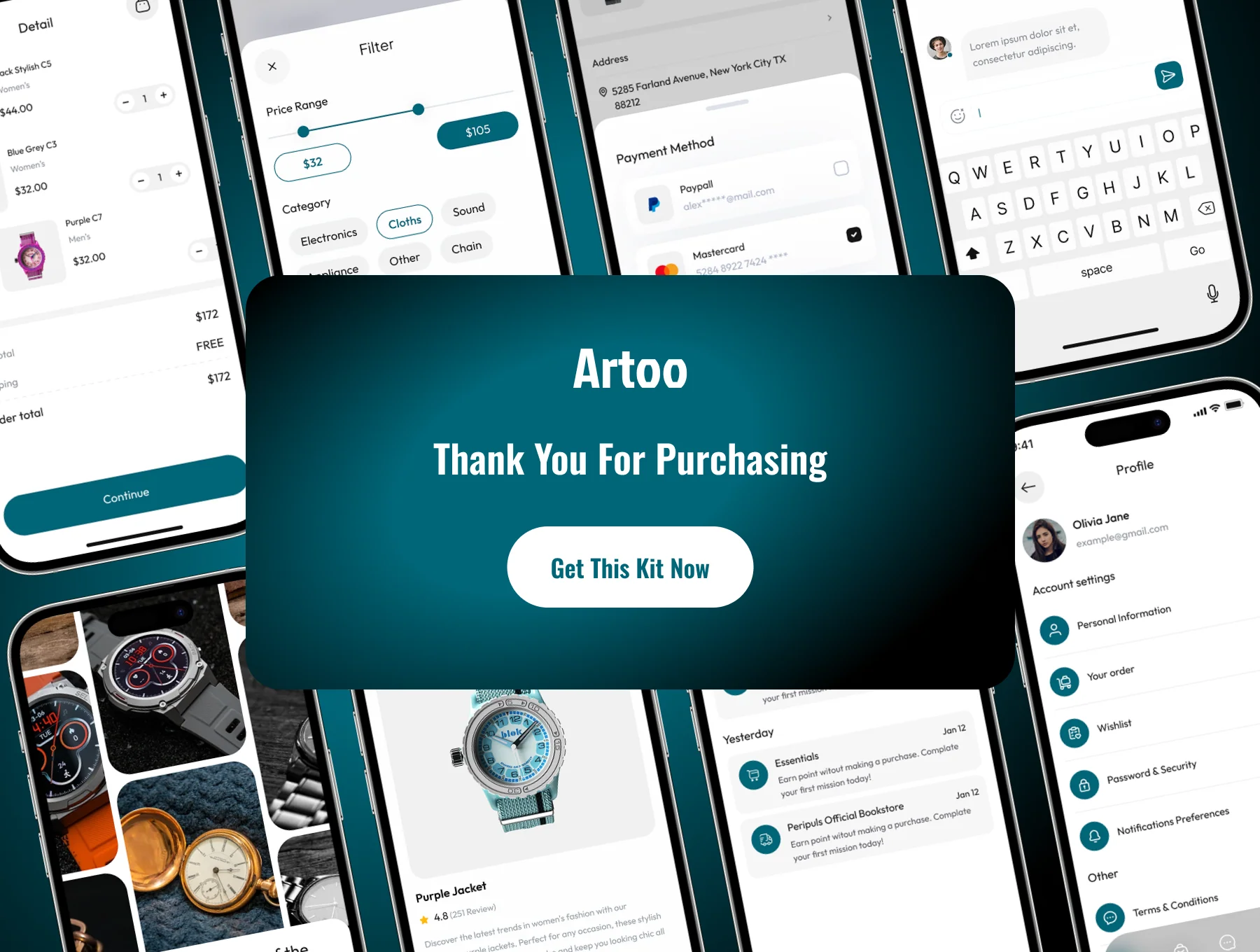 Artoo - Watch Shop App UI Kit 6