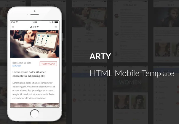 Arty HTML Mobile Template