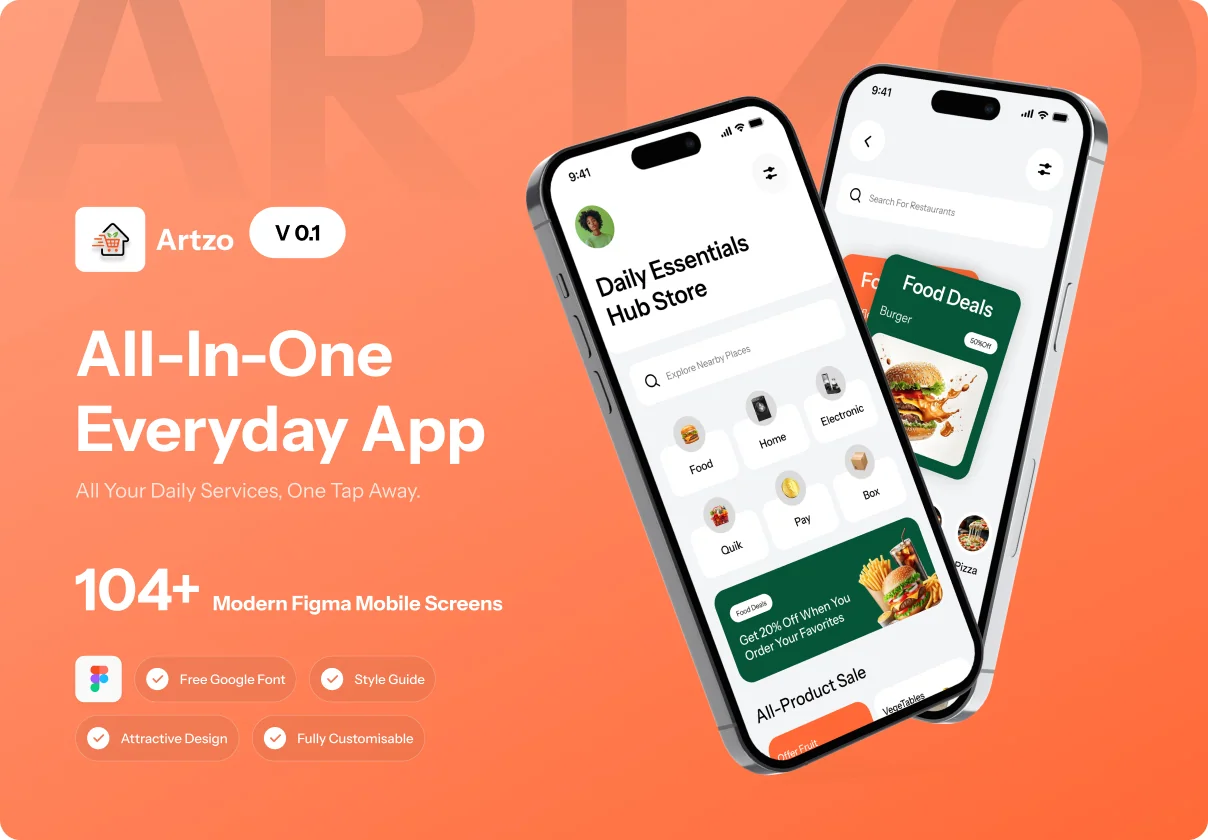 Artzo | All-In-One Everyday App UI Kit