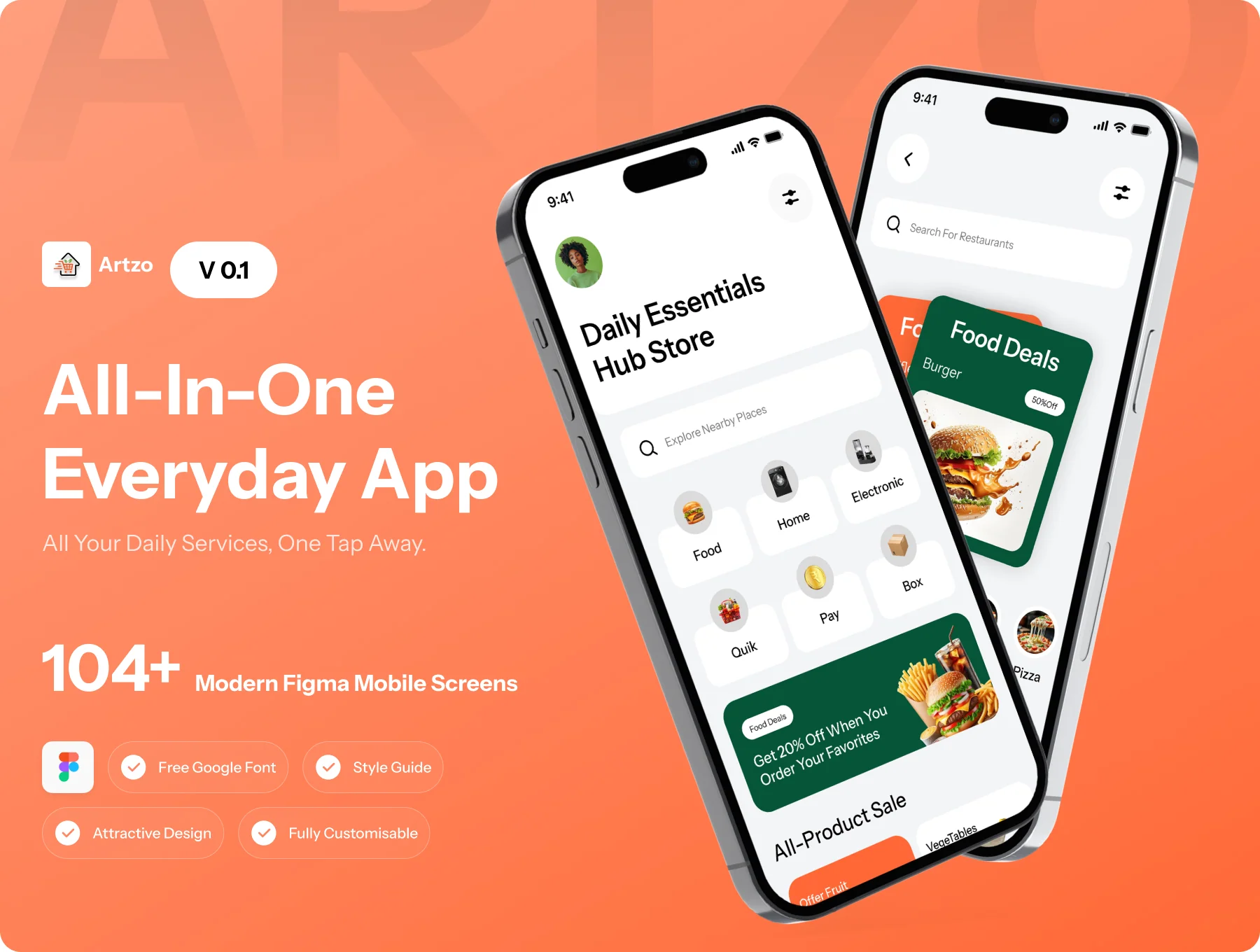 Artzo | All-In-One Everyday App UI Kit