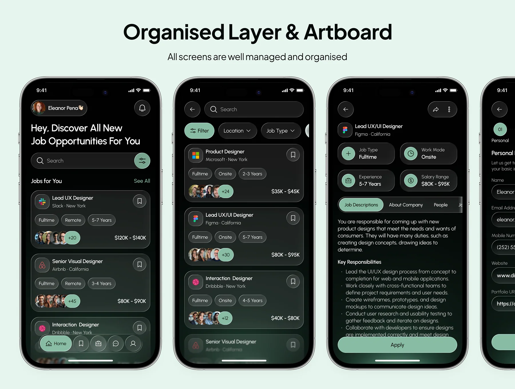 aruok - Job Finder App UI Kit 3