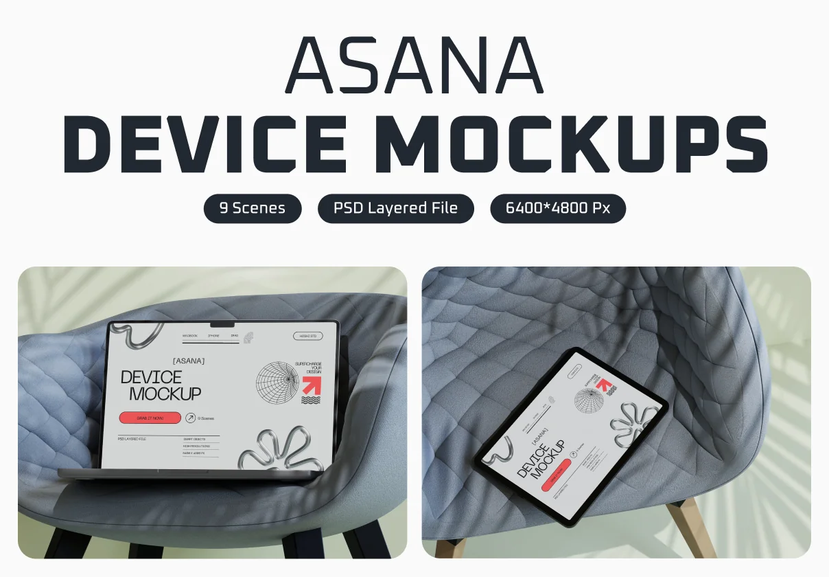 Asana - Device Mockup Chair Scene