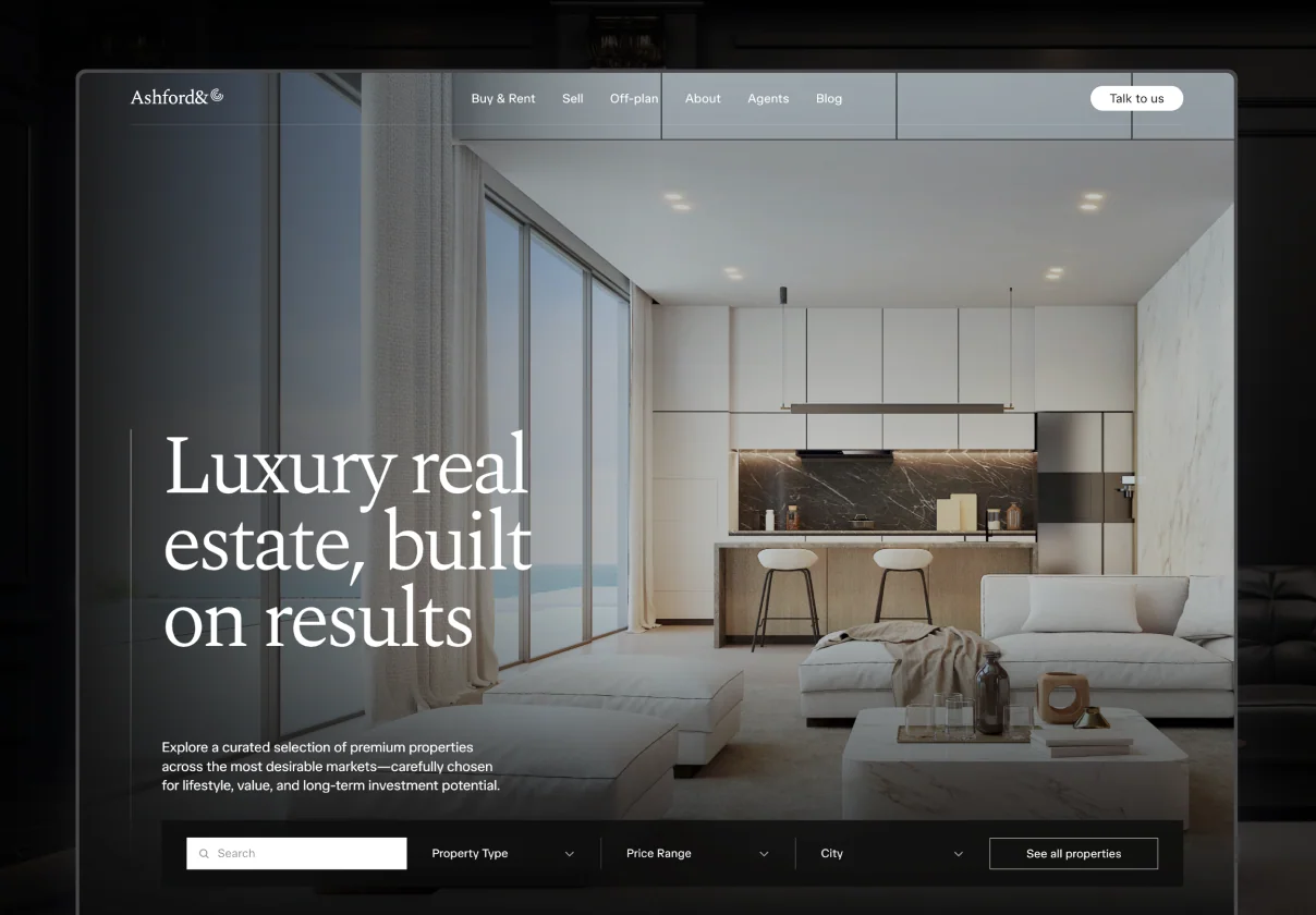 Ashford & Co — Luxury Real Estate Framer Template