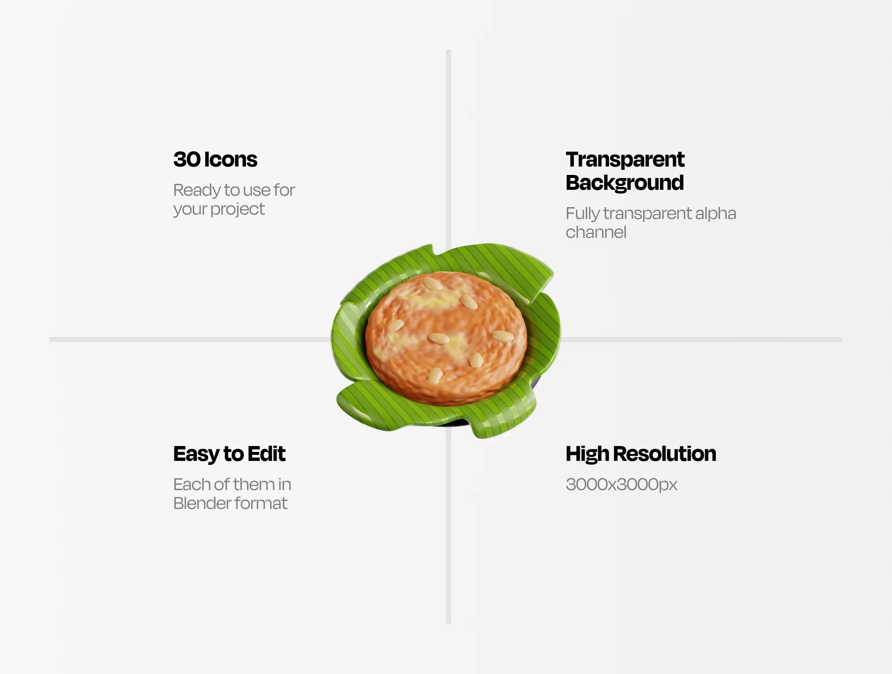 Asian Food 3D Icon Set 2