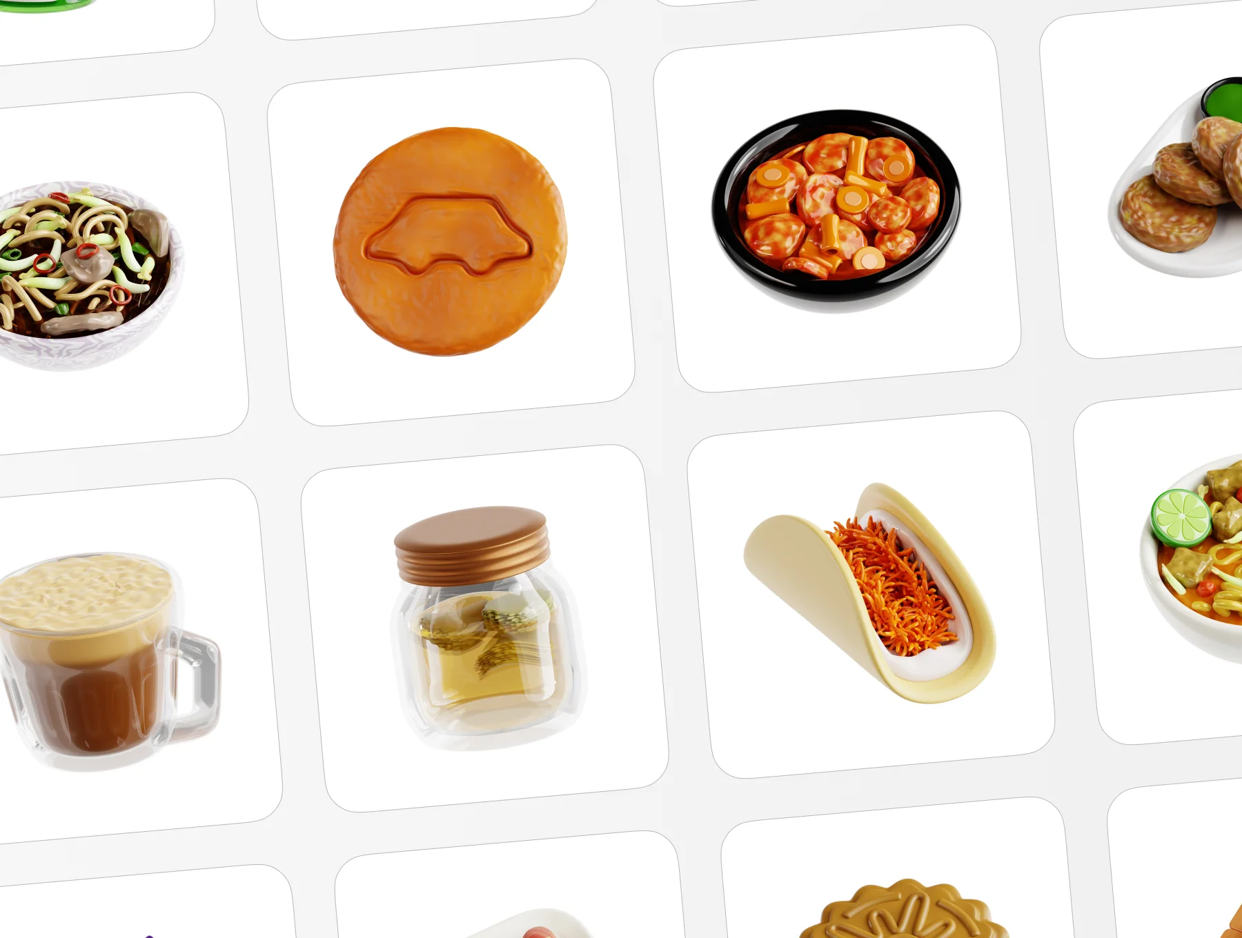 Asian Food 3D Icon Set 5