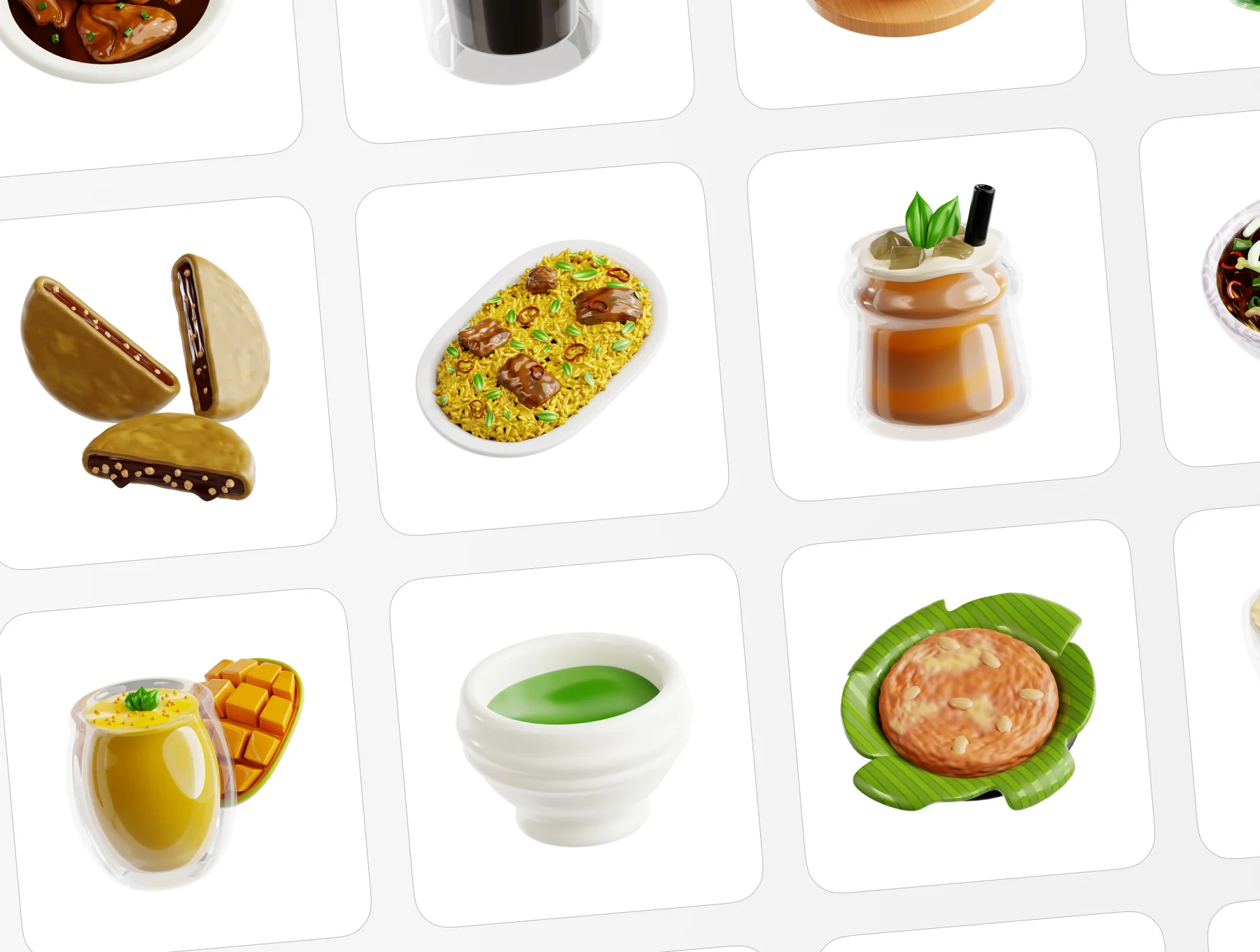 Asian Food 3D Icon Set 6