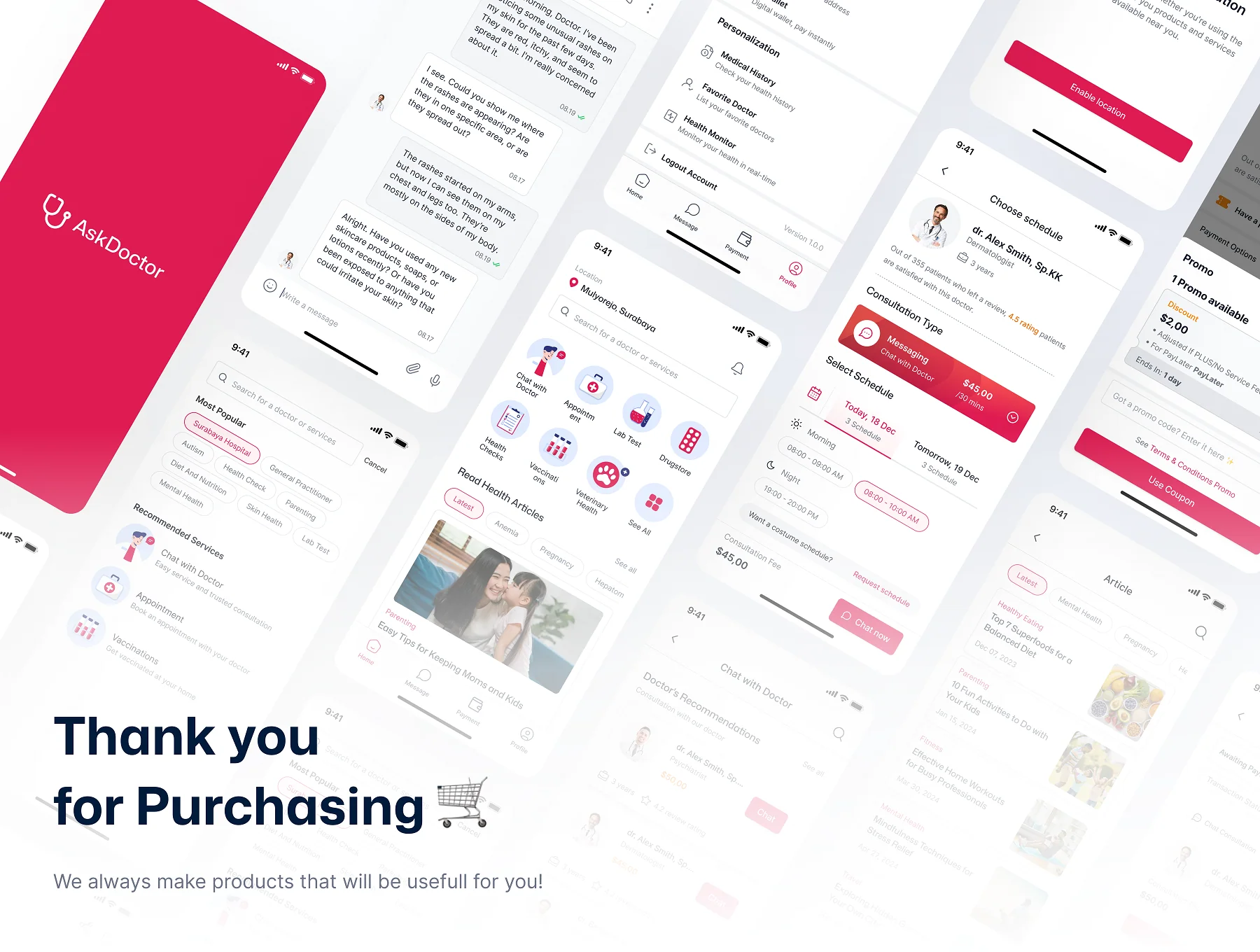 AskDoctor: Online Doctor Consultation App UI Kit 6