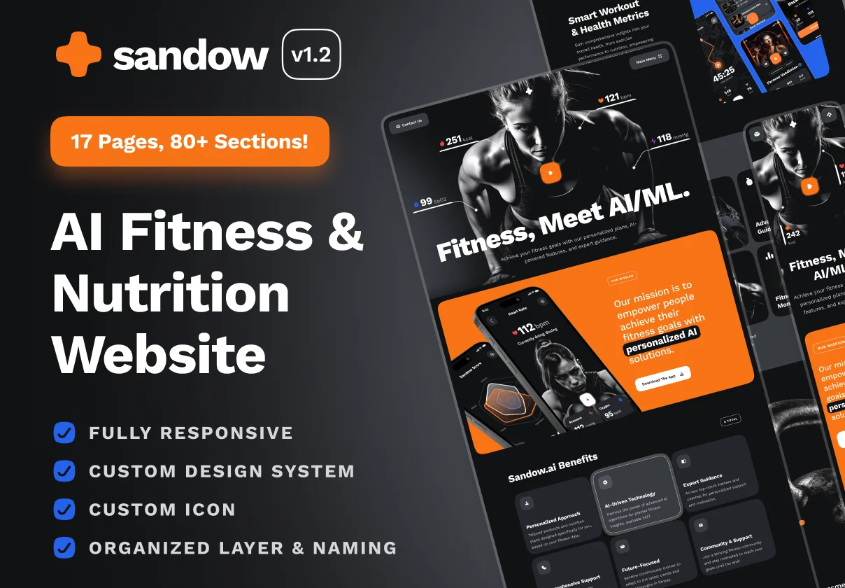 sandow: AI Fitness & Nutrition Website