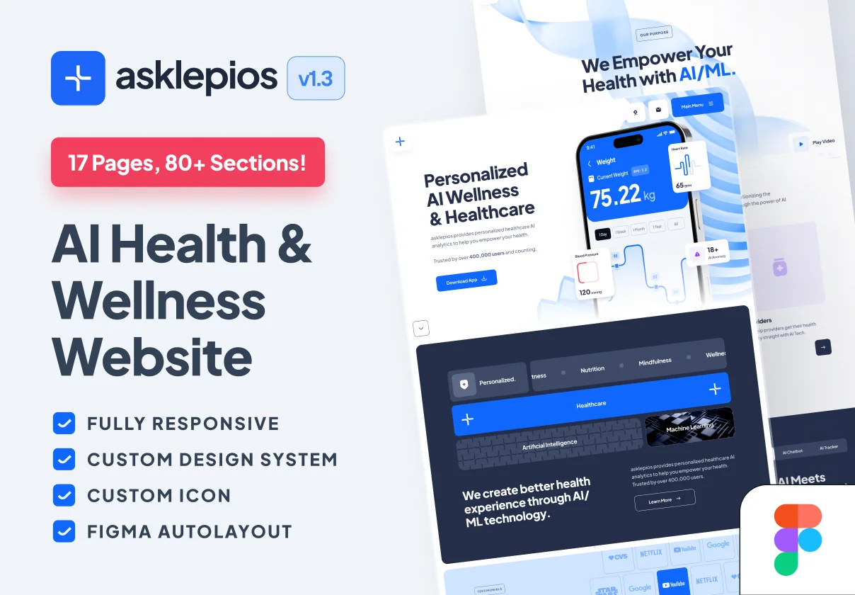 asklepios: AI Healthcare & Wellness Website