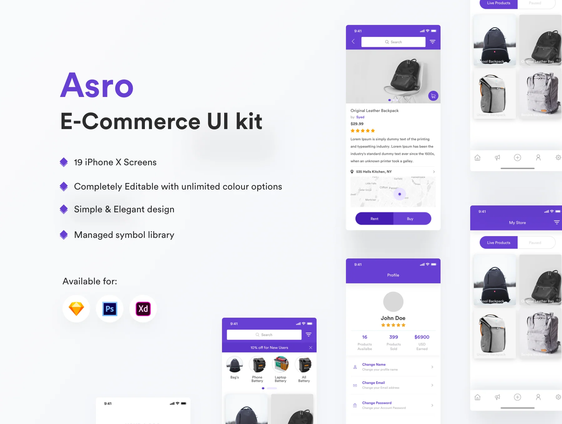 Asro e-commerce UI kit