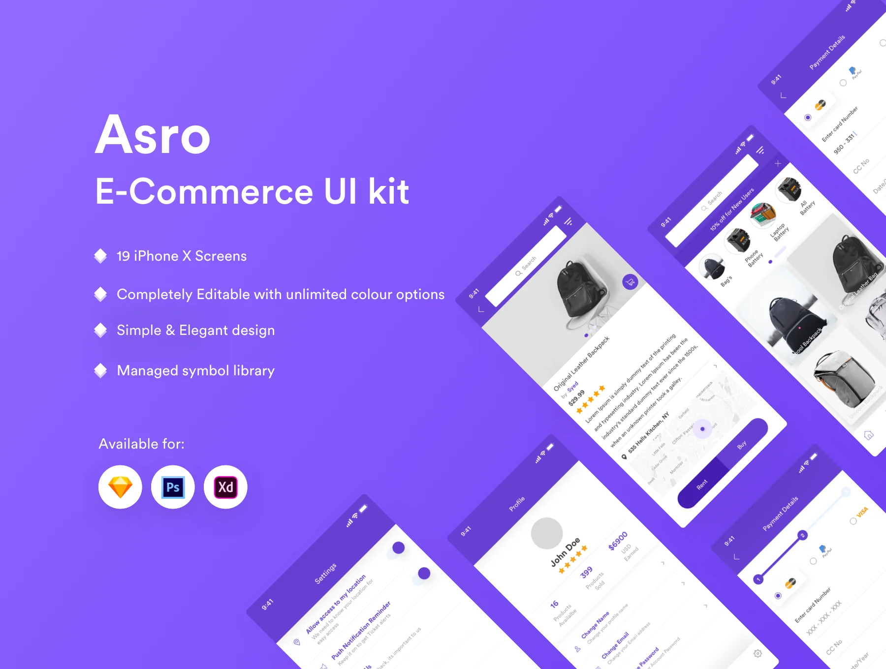 Asro e-commerce UI kit 2