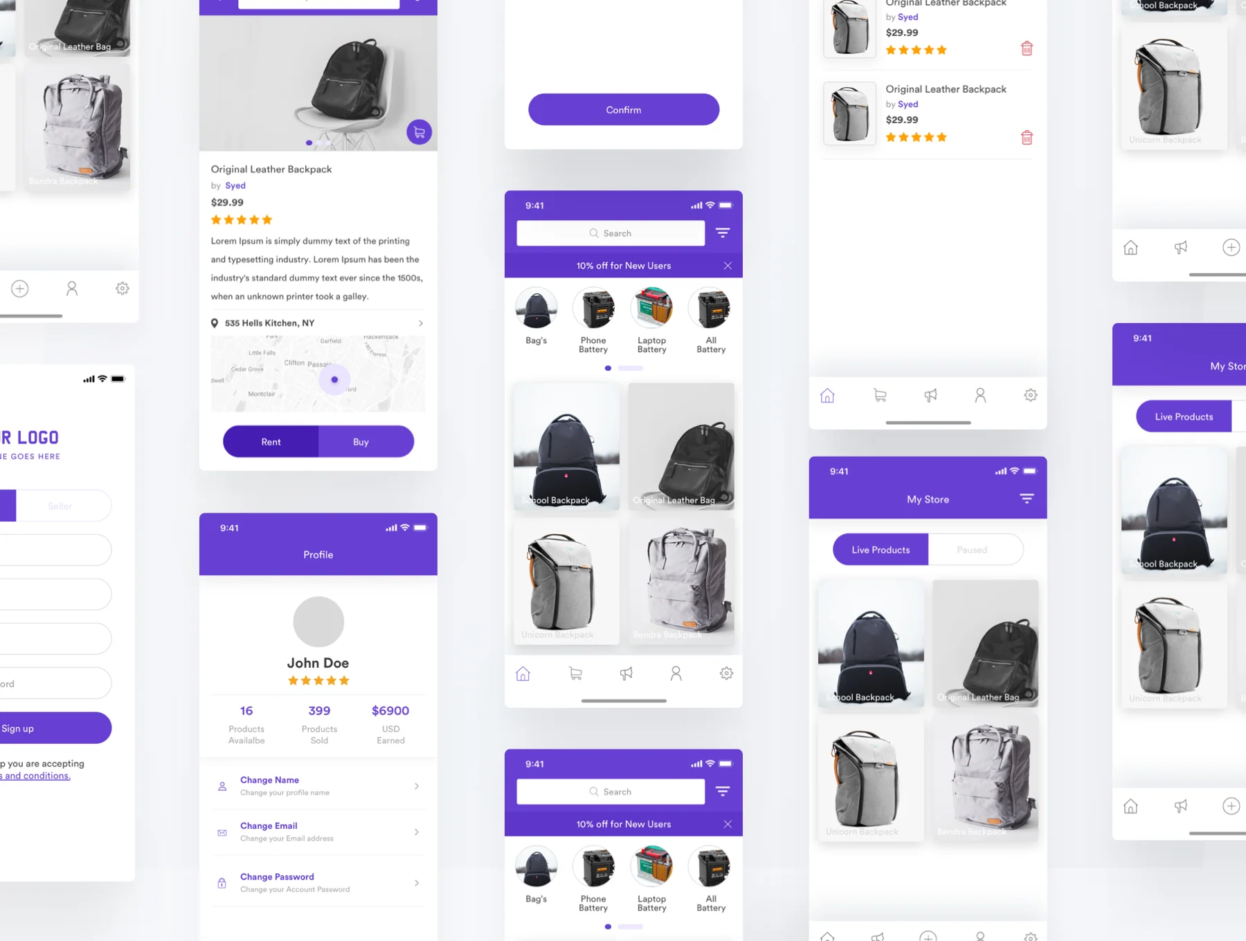 Asro e-commerce UI kit 5