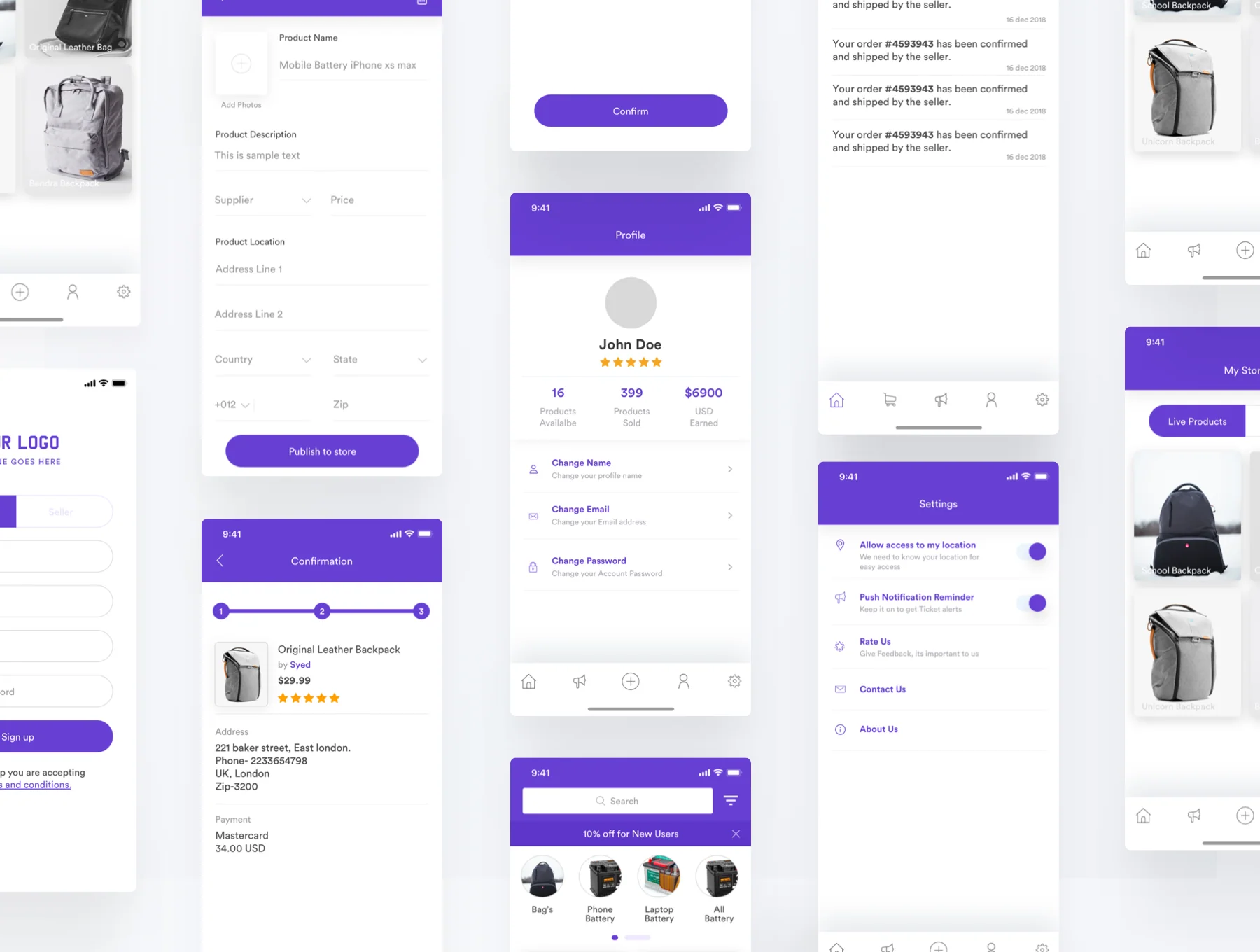 Asro e-commerce UI kit 6