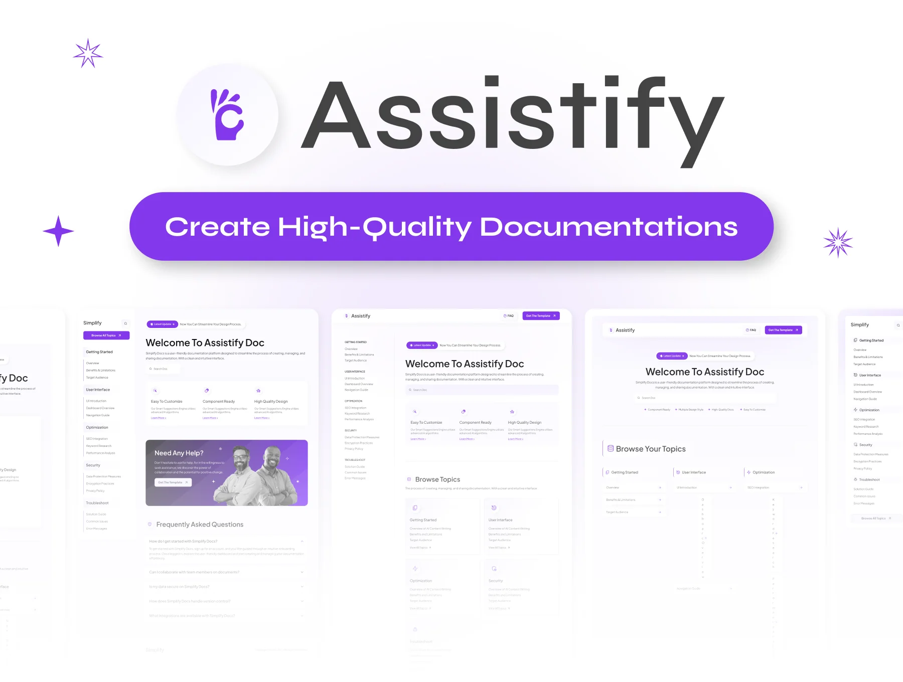 Assistify - The Ultimate Framer Documentation Template 4