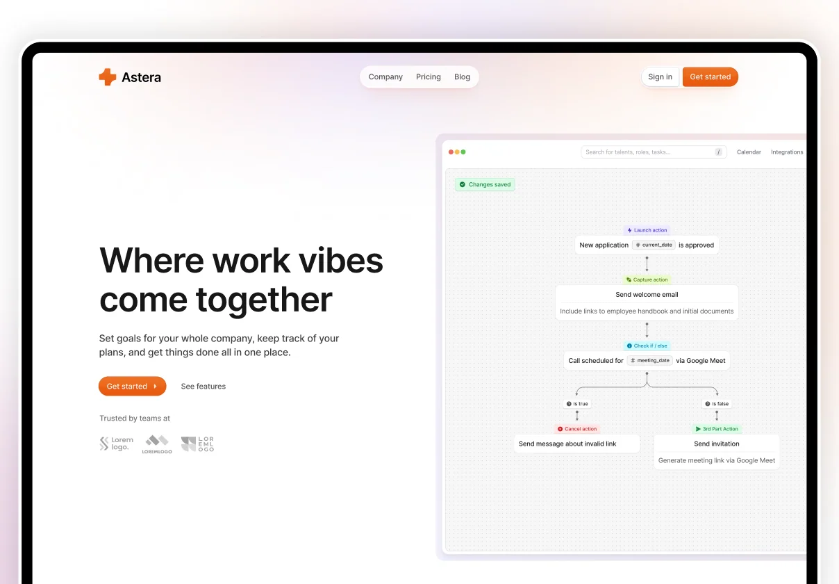 Astera - SaaS Framer Template