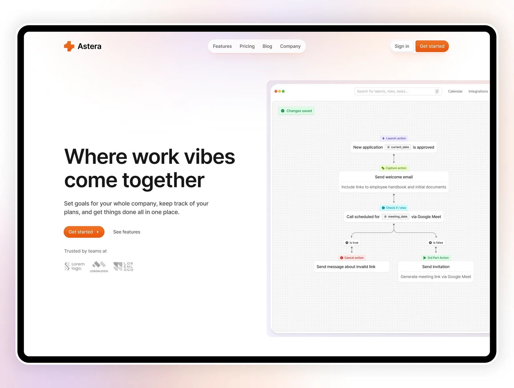 Astera - SaaS Framer Template