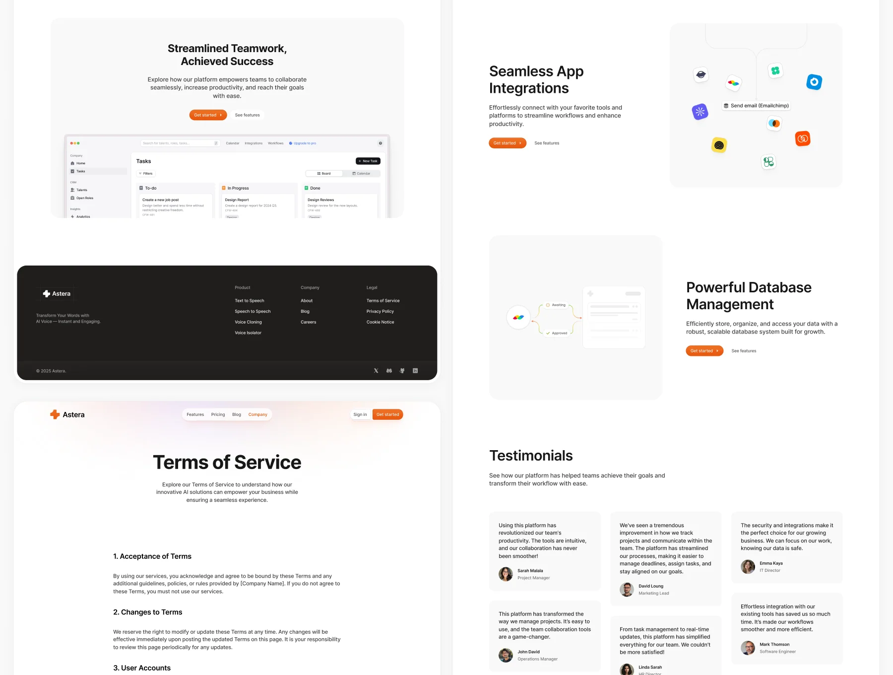 Astera - SaaS Framer Template 4