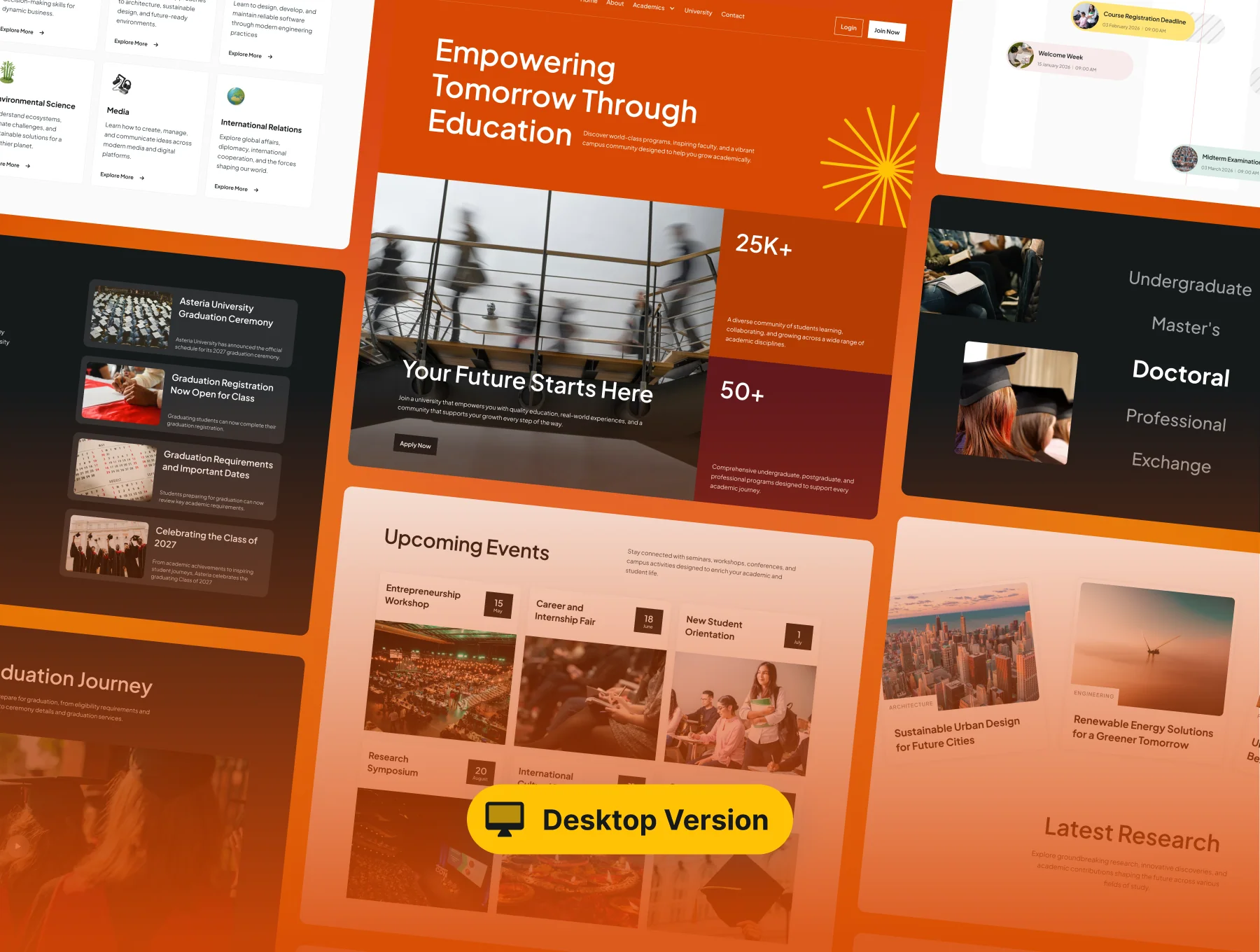 Asteria - Multipurpose University Website UI Kit 9