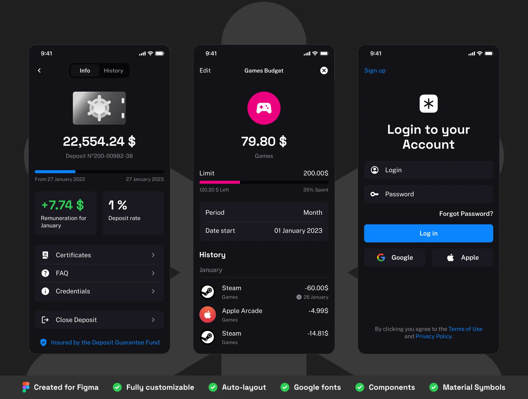 Asterisk Banking App UI Kit 5
