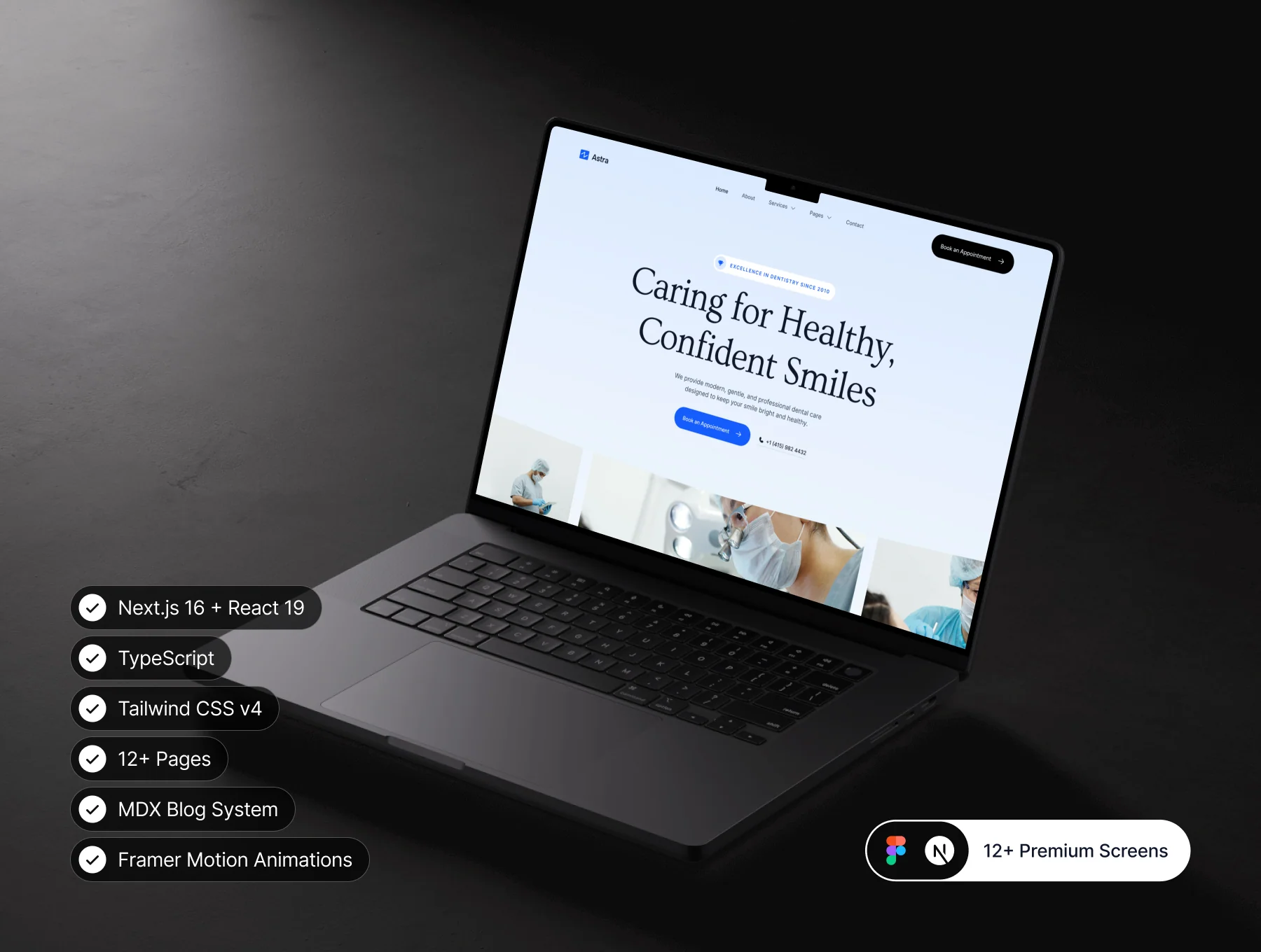 Astra – Next.js Dental Website Template