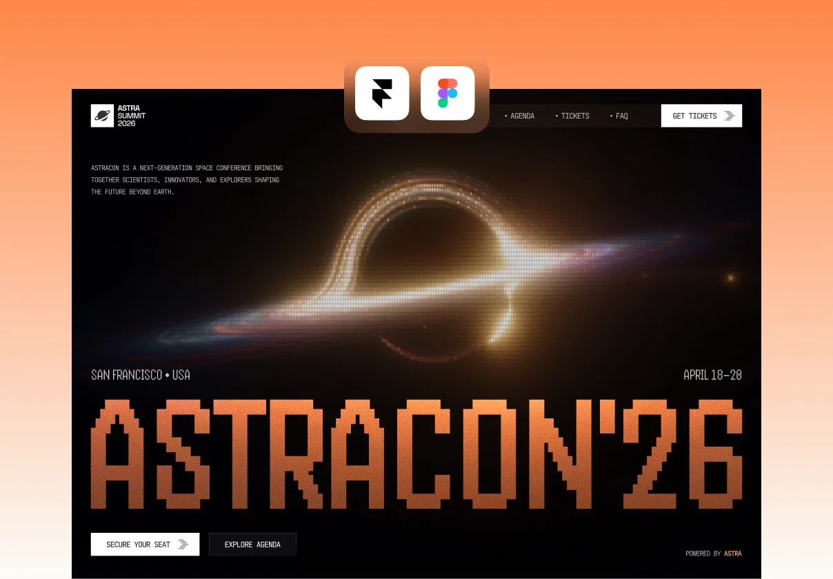 Astracon — Space summit Framer theme