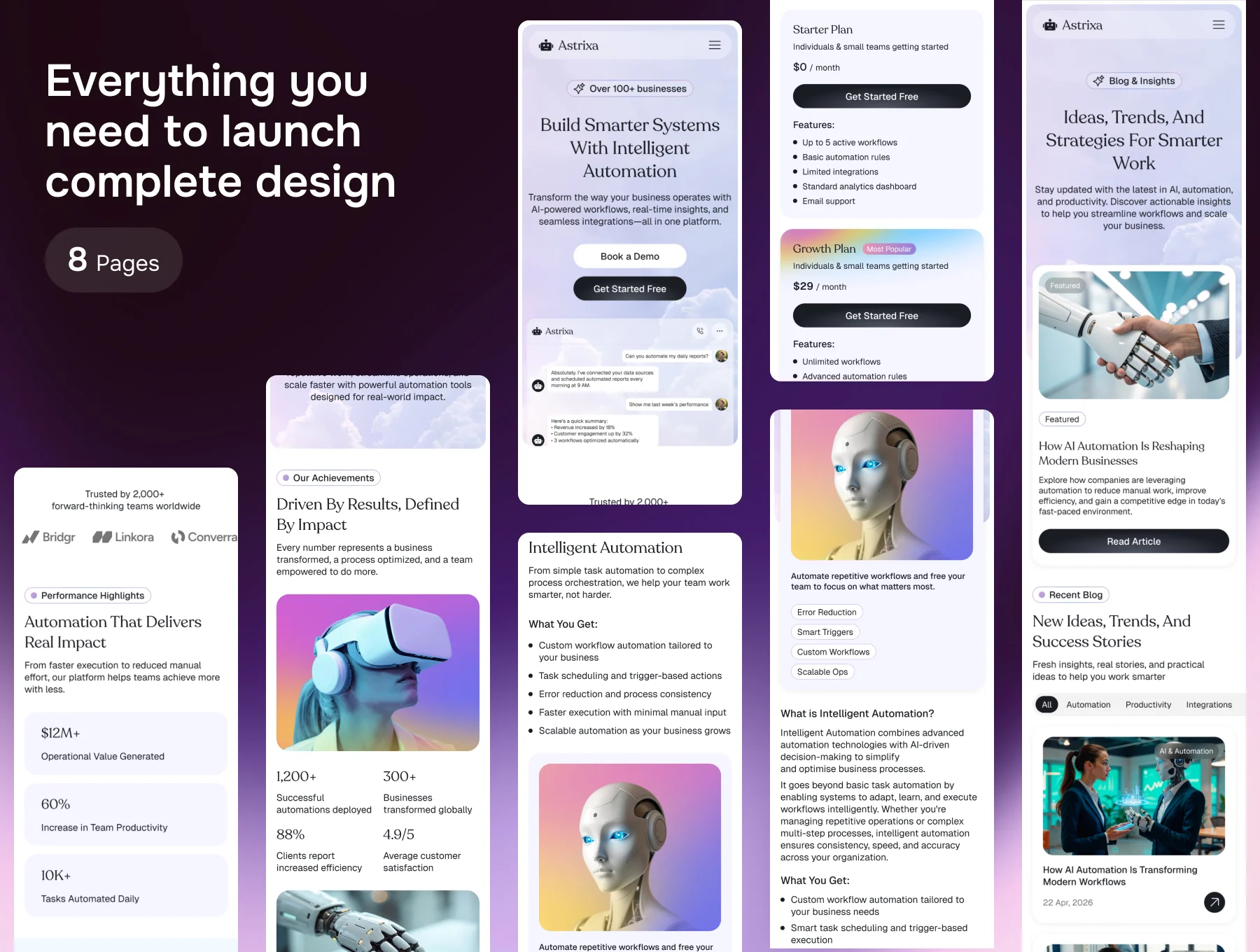 Astrixa SaaS Website Template UI Kit 3