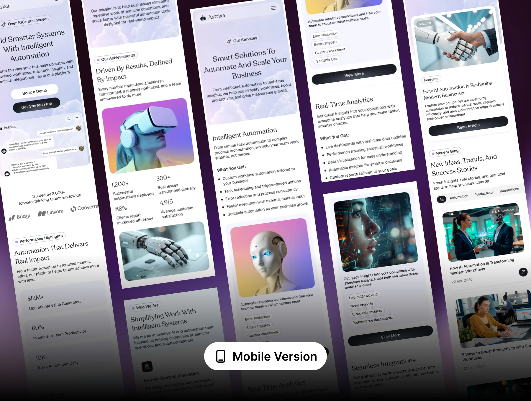 Astrixa SaaS Website Template UI Kit 7